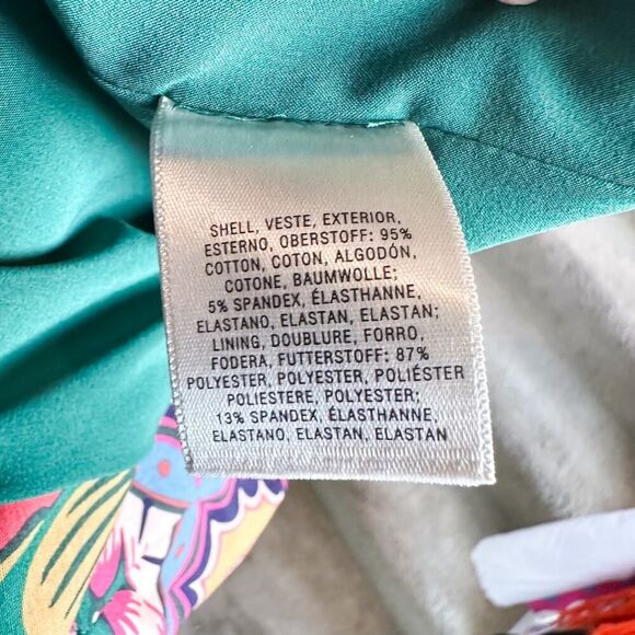 Anthropologie Maeve Kaleidoscope Columns Dress Size 4 Red Purple Green - Picture 10 of 11